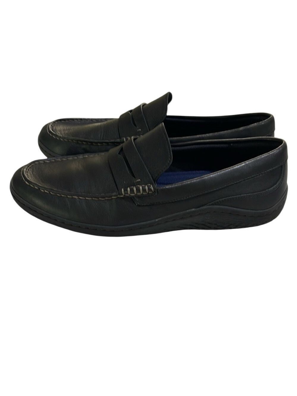 Cole Haan Grand.0S Leather Moc Toe Slip on Penny Loafer SZ 11 Black Worn Once - Picture 5 of 7